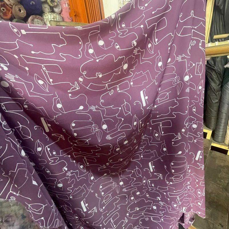 Zara Crepe Fabric - Zara Crepe motif | ราคาต่อครึ่งเมตร