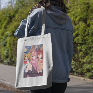 กระเป๋าโท้ท ผ้าแคนวาส ลายการ์ตูนอนิเมะ bocchi the rock tote bag bocchi the rock Totebag สําหรับของที่ระลึก 5