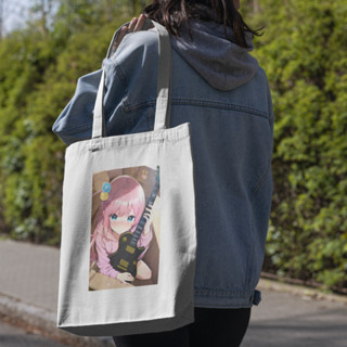 กระเป๋าโท้ท ผ้าแคนวาส ลายการ์ตูนอนิเมะ bocchi the rock tote bag bocchi the rock Totebag สําหรับของที่ระลึก ของที่ระลึก 17