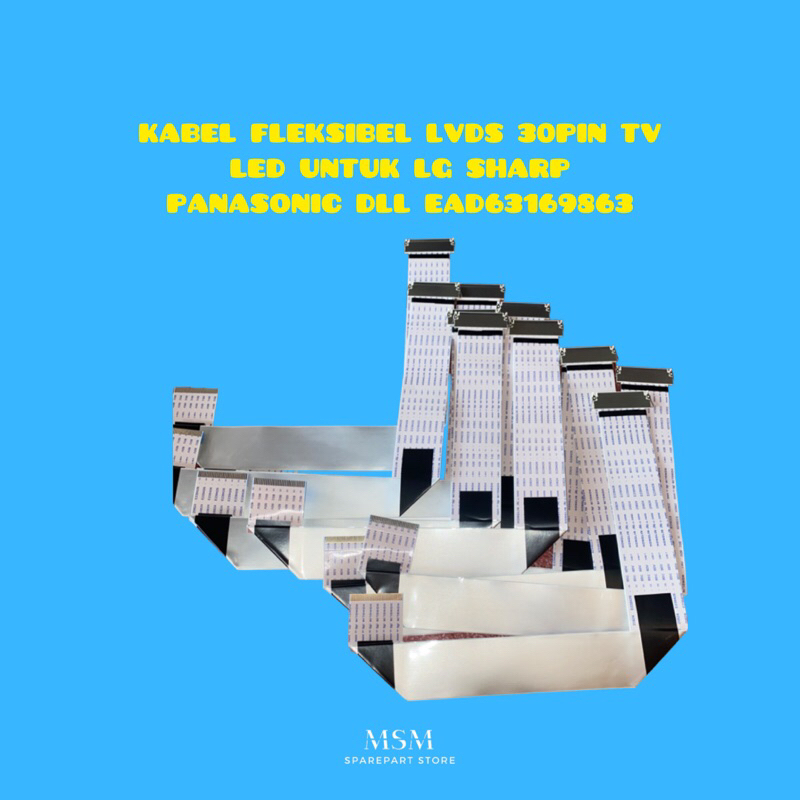 สายเคเบิลแบบยืดหยุ่น LVDS 30PIN LED TV สําหรับ LG SHARP PANASONIC ETC EAD63169863