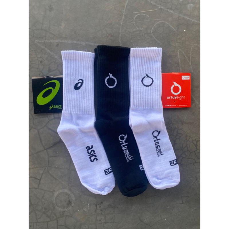 Ortuseight Asics Sport Socks Cotton Calf Long Sports Socks for Men and Women