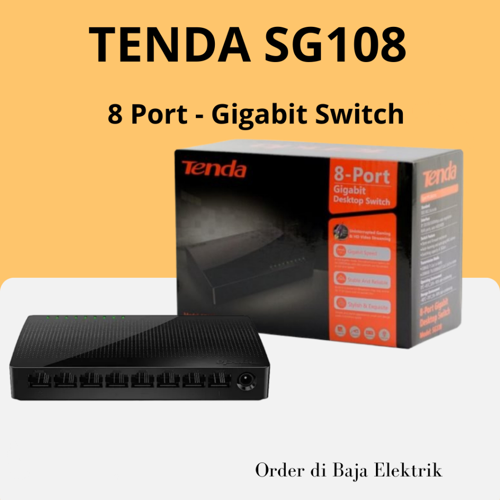 TENDA TENT SG108 SWITCH HUB 8 PORT GIGABIT