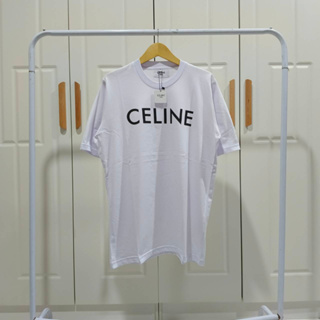 เสื้อยืด พิมพ์ลายโลโก้ Celine Paris basic Travis Scott สีขาว สีดํา สําหรับผู้ชาย