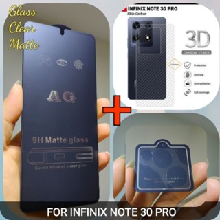 Infinix NOTE 30 PRO/30PRO ฟิล์มกระจกนิรภัย เนื้อแมตต์ พรีเมี่ยม ใส 10H+ เลนส์กล้อง GARSKIN