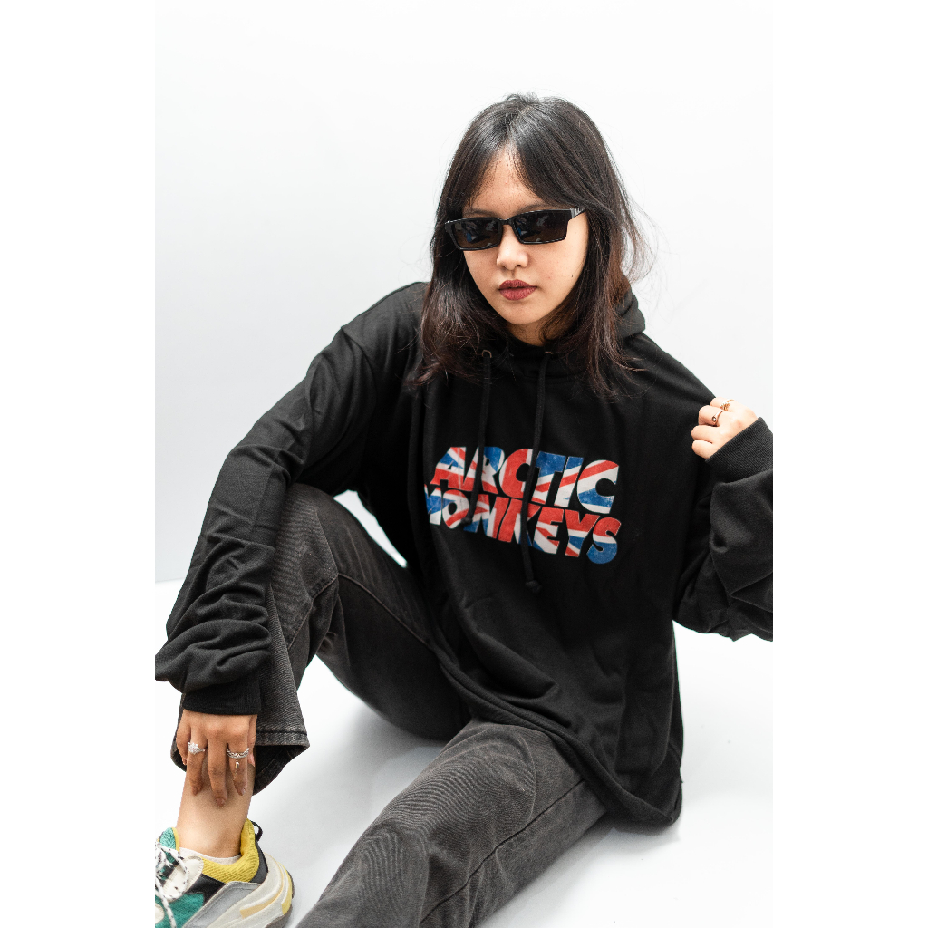 ARCTIC MONKEYS HOODIE - เสื้อแจ็คเก็ตไม่เปิดเผย สีดํา โดย Ekyu