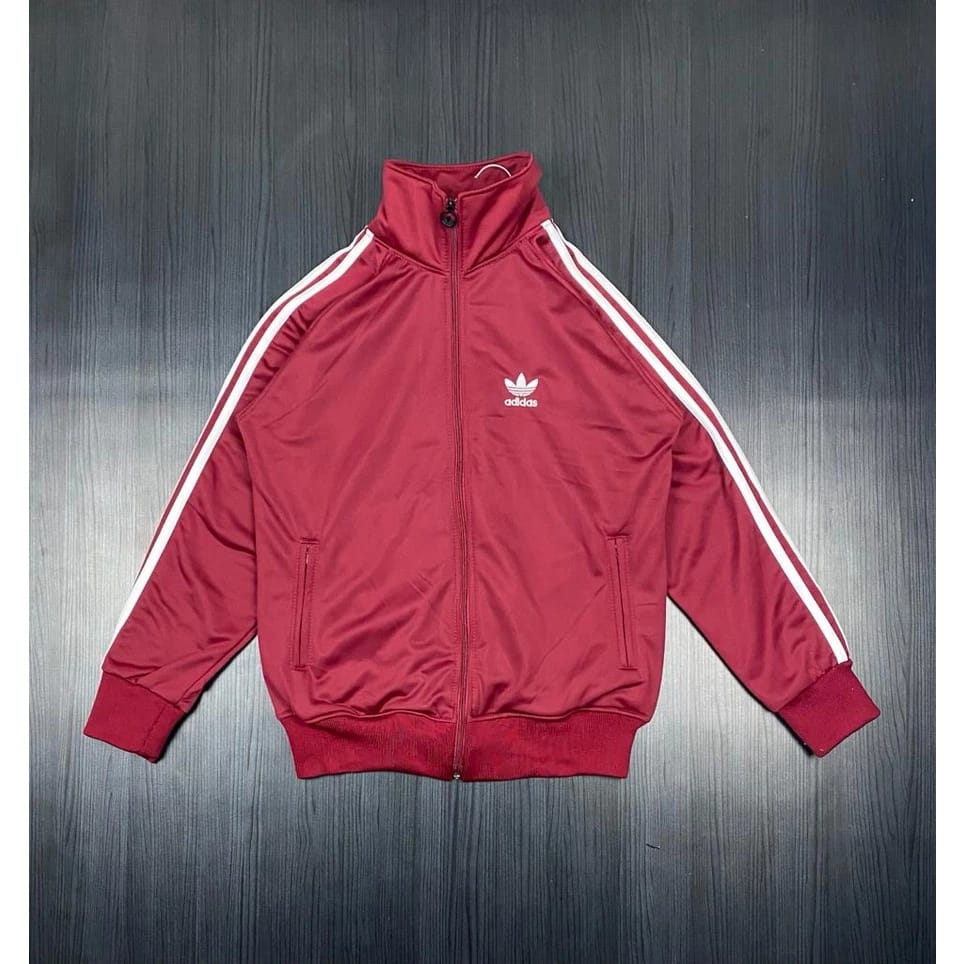 MERAH ADIDAS FIREBIRD CASUAL TRACKTOP JACKET สีแดงพรีเมี่ยมผู้ชายผู้หญิง SPORTY/SPORT JACKET/SPORT J