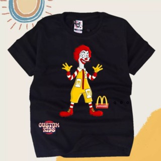 เสื้อยืด ผ้าฝ้าย พิมพ์ลาย Donald Mcd พรีเมี่ยม สําหรับเด็ก