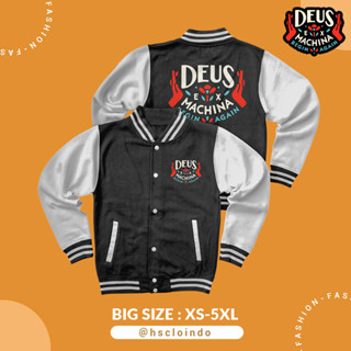 เสื้อแจ็กเก็ตบอมเบอร์ ผ้าฟลีซ ลาย Deus Ex Machina สไตล์วินเทจ ขนาดใหญ่ ไซซ์ XS S M L XL XXL 3XL 4XL 5XL สําหรับผู้ชาย และผู้หญิง