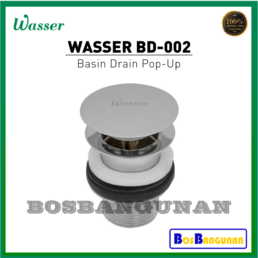 WASSER BD002 ท่อระบายน้ําอ่างล้างหน้า Pop-Up WASSER BD-002 / ท่อระบายน้ําอ่างล้างจาน