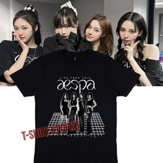 เสื้อยืด พิมพ์ลาย Kpop aespa LIVE TOUR ปี 2023