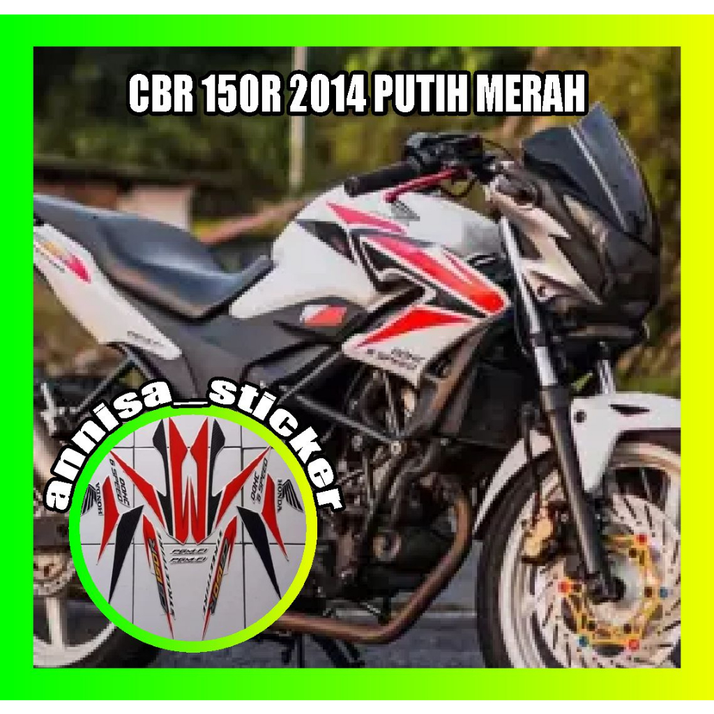 MERAH 2014 cbr 150r แถบขาวแดง
