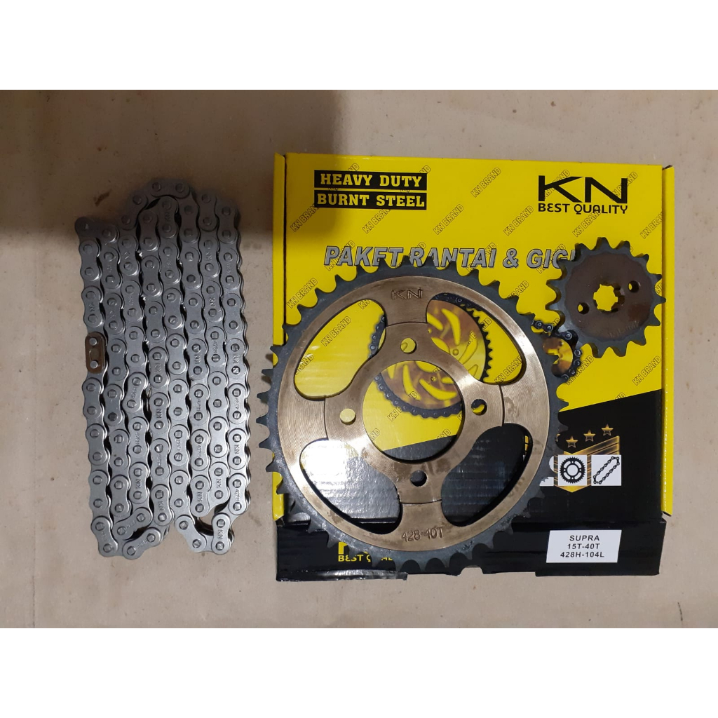 แพ็คเกจเกียร์ SUPRA X LAMA KN / Texiar / OTOBAI Gearset Gir Package Chain Motor FIT OLD 15T-40T 428H