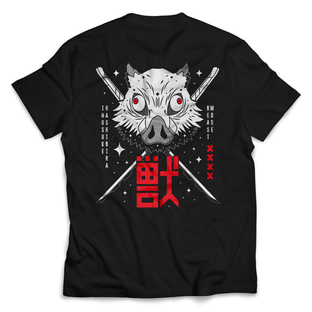 KATUN TZONE Demon Slayer Inosuke เสื้อยืดอนิเมะ Cotton 30s