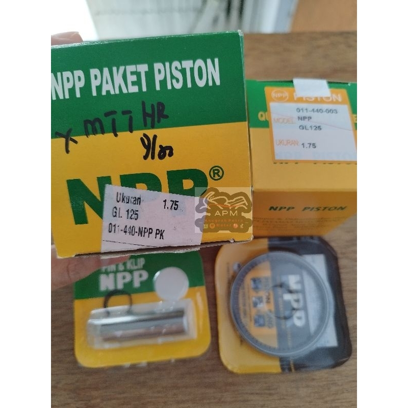 PISTON KIT NPP GL 125 Series 011 - 440 Os Std 025 050 075 100 125 150 175 200