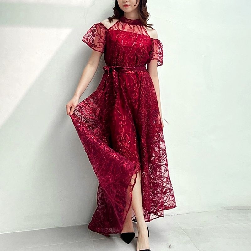 Tk1 พรีเมี่ยม Rita J9 ชุดผ้ากํามะหยี่เชิญปาร์ตี้คริสต์มาส