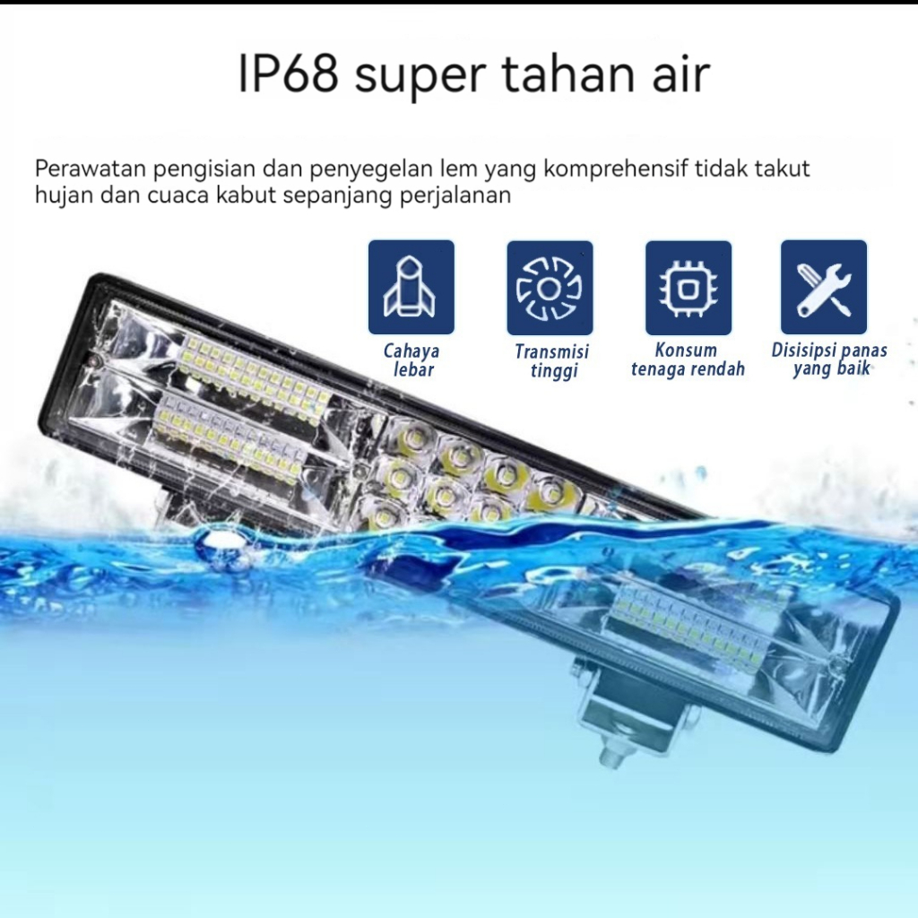 SLRG ไฟ Led Bar น้ําท่วมไฟทํางาน SUV 60LED 120W 12V-60V 60V-12V