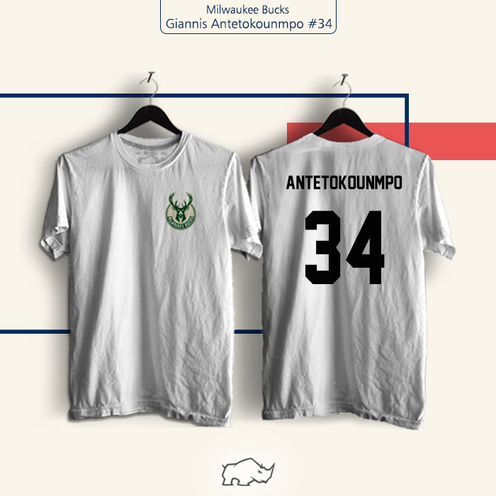 เสื้อบาสเก็ตบอล Milwaukee Bucks Giannis Antetokounpo 34