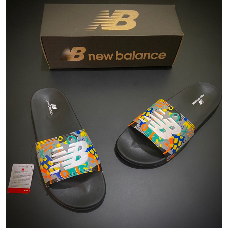 รองเท้าแตะแบบสวม || Nb NEWBALANCE || ภาพนามธรรม+กล่องเฟร