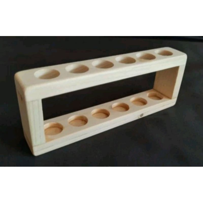 Kayu Wooden SHELF หลอดทดลองห้องปฏิบัติการเคมีโรงเรียน