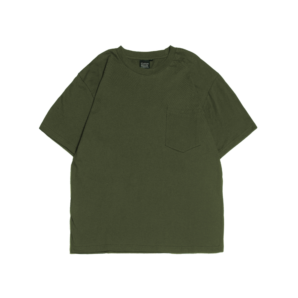 Cotton Goods เสื้อยืดกระเป๋าขนาดใหญ่ 30s Adiel Army Oversize Tees