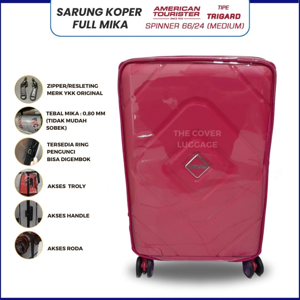 Fullmika ผ้าคลุมกระเป๋าเดินทาง สําหรับ American Tourister Suitcase Type Trigard 66/24 นิ้ว (กลาง)