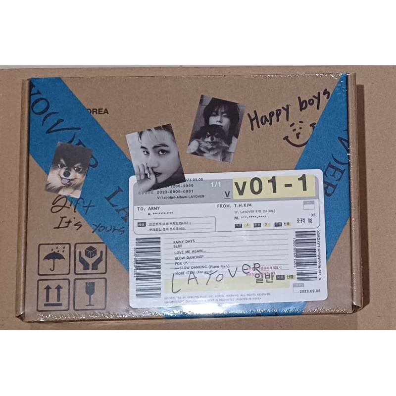 READY Solo V BTS Layover Album + ซองใส่บัตรแบบใส (อ่านคําอธิบาย)