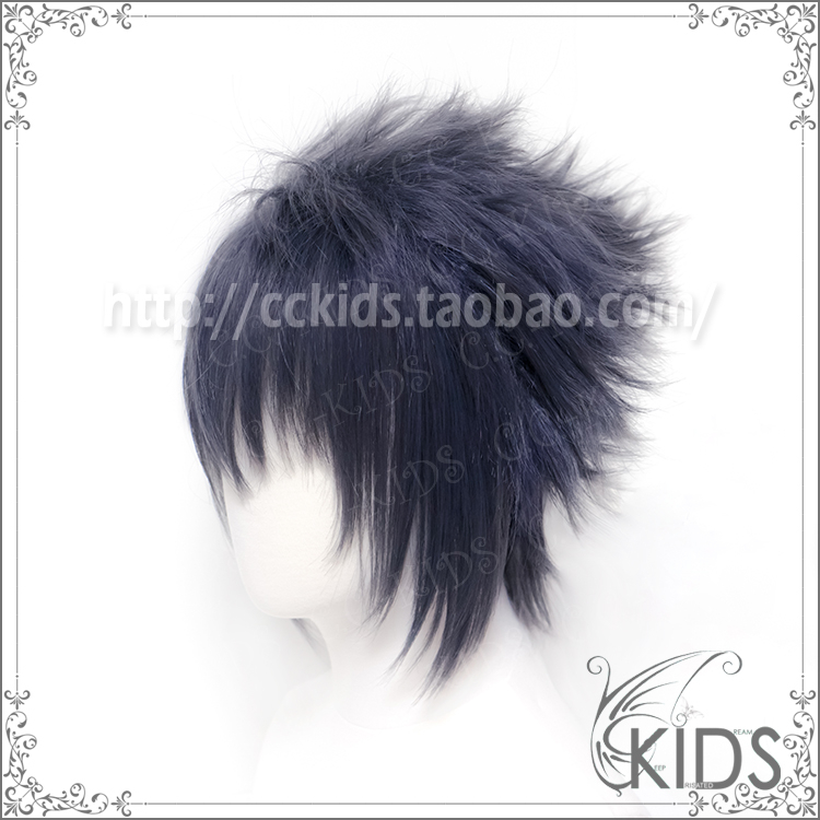 [READY-JKT] Cckids - วิกผม Noctis - วิกผมคอสเพลย์ Noctis - วิกผมสั้นสีน้ําเงินเข้มสําหรับผู้ชาย - วิ