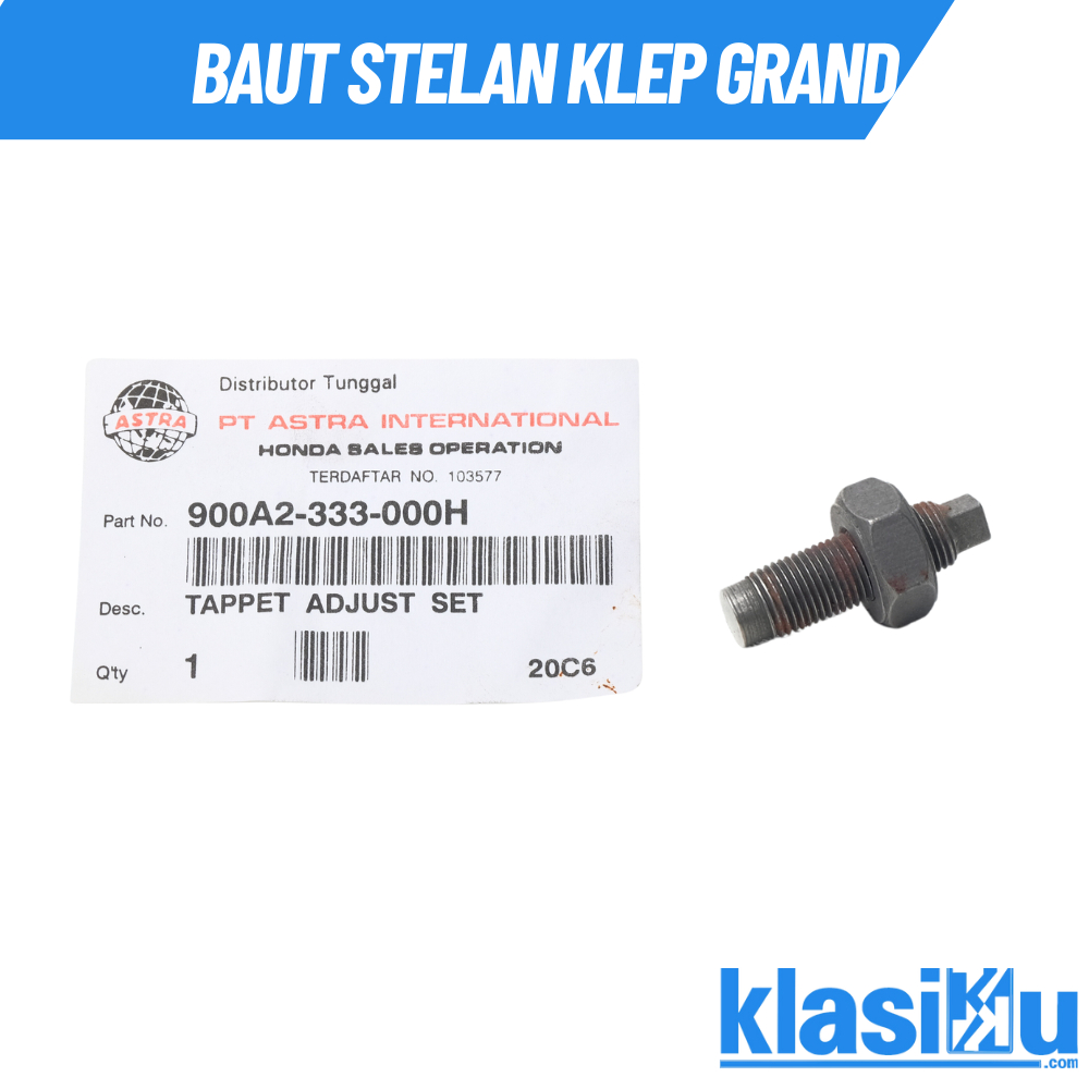 น็อตสลักเกลียวปรับวาล์วสําหรับ Honda Grand Win Supra 900A2-333-000H Original Astra