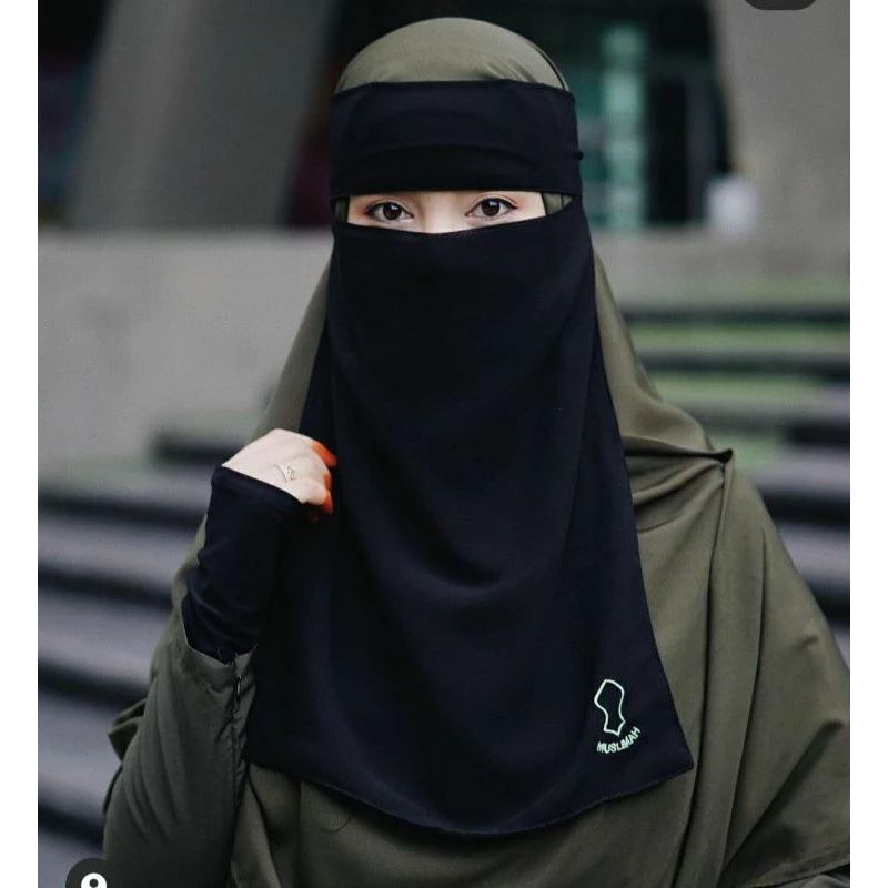 CADAR NIQAB NIQAB TOROMAH เลื่อม Niqab Bandana เลื่อมรองเท้าแตะ/Niqab Bandana ตกแต่ง swarovski premi