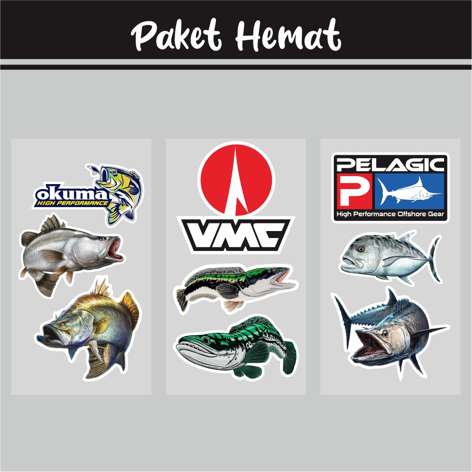 สติ๊กเกอร์ตกปลากันน้ํา สติ๊กเกอร์คุณภาพสูง โลโก้ ยี่ห้อ Fishing Tackle Box Lure Box