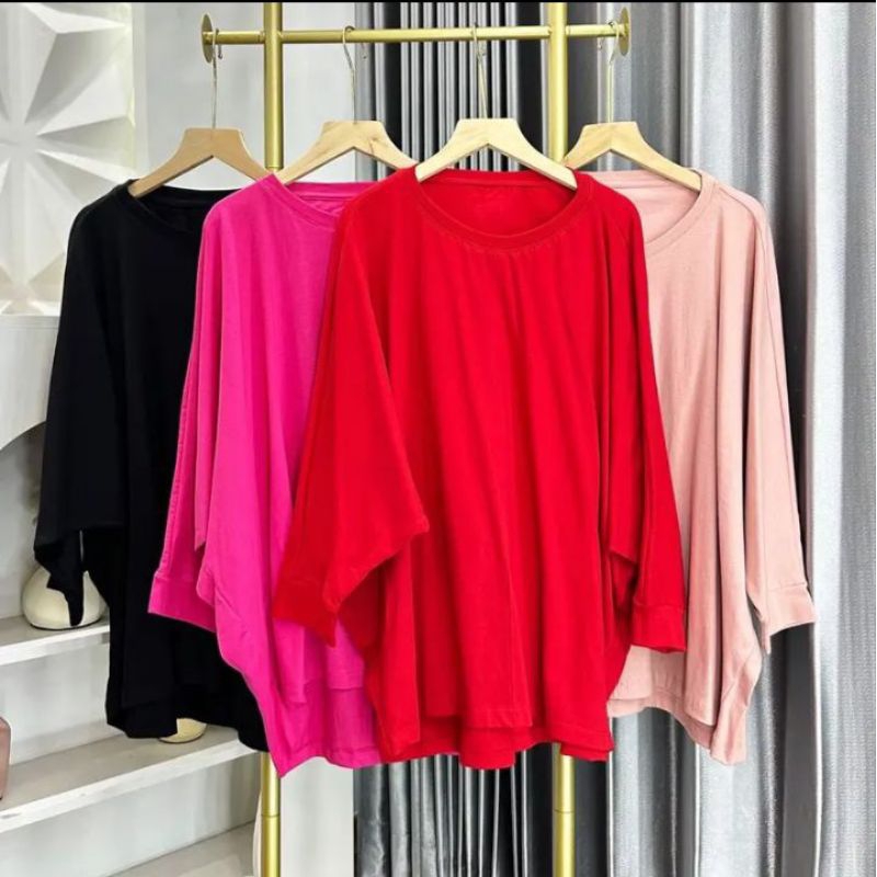 Eldora เสื้อยืด Oversize/เสื้อยืดเรียบง่าย/เสื้อยืดตัวยาว