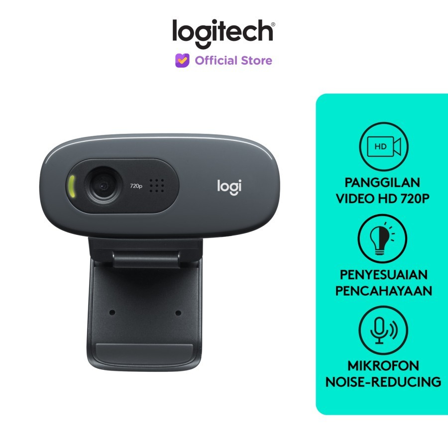 กล้องเว็บแคม Logitech C270 HD 720p สําหรับ Windows, Mac OS &amp; Chrome OS
