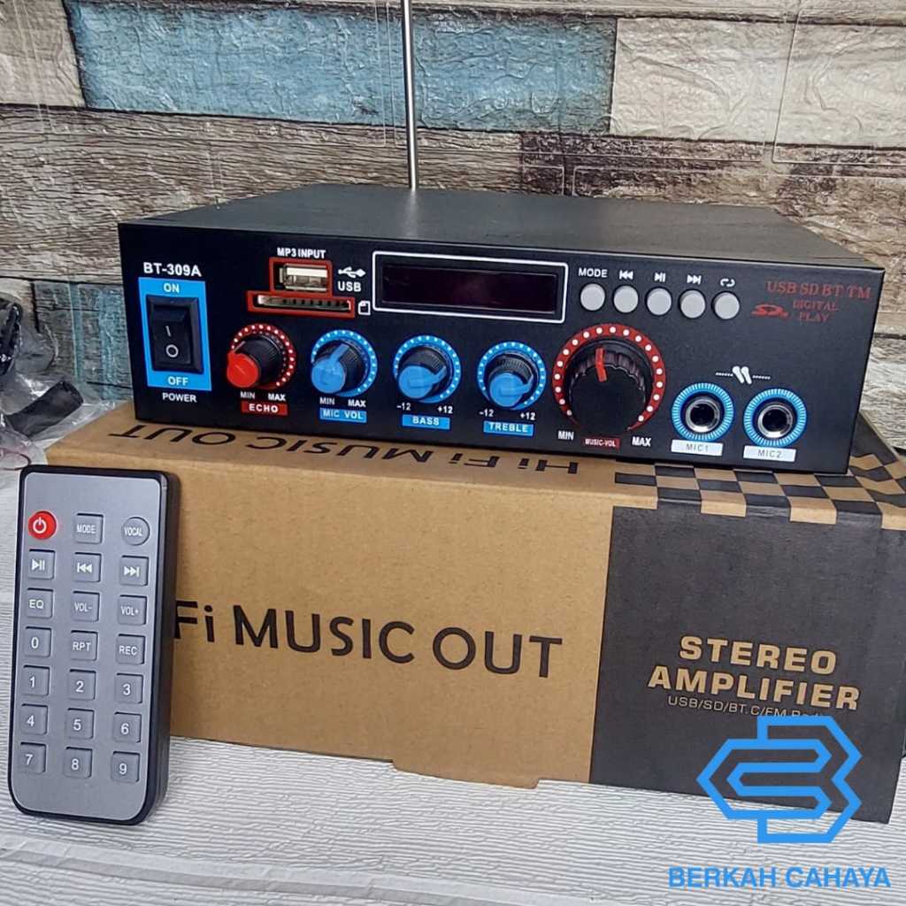 VCACA Amplifier Audio Hifi 5.0 สเตอริโอ 800 วัตต์ 2 ช่อง - BT-309A