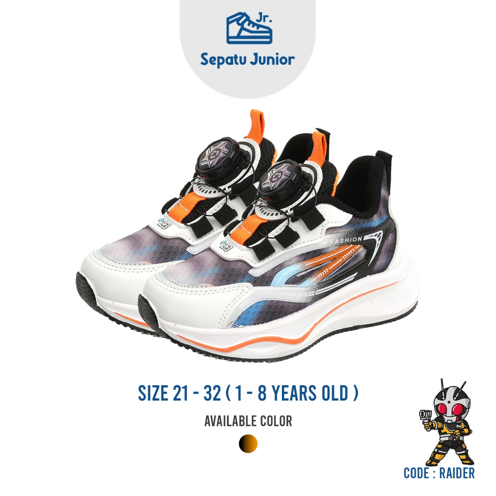 Spinlock Fashion Premium Premium รองเท้าผ้าใบเด็กผู้ชาย RIDER Type - รองเท้าจูเนียร์ (JR)