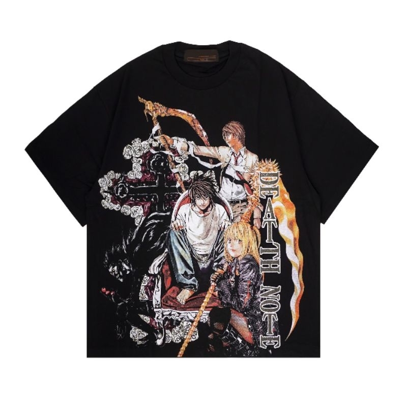 Death Note เสื้อยืด Oversize Death Note เสื้อยืดสีดํา Oversize