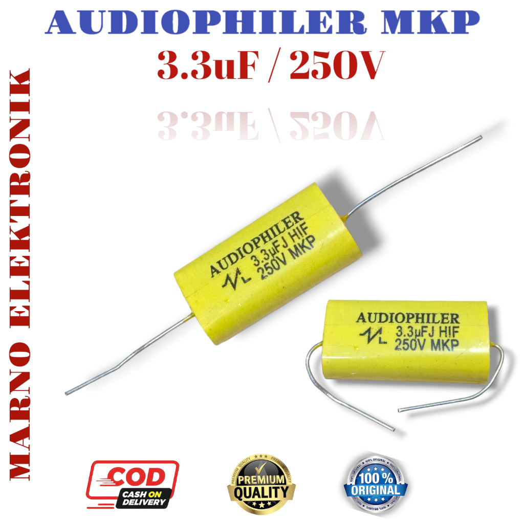 AUDIOPHILER MKP 3.3UFJ 250V 3.3UF 250 V 3.3 UFJ 250 VOLT 3.3 UF ORIGINAL