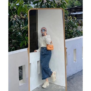 ROK THEANA SPAN WANITA JEANS MAXI SKIRT ROK PANJANG HIGHWAIST MURAH TERBARU ROK JINS DENIM CARGO