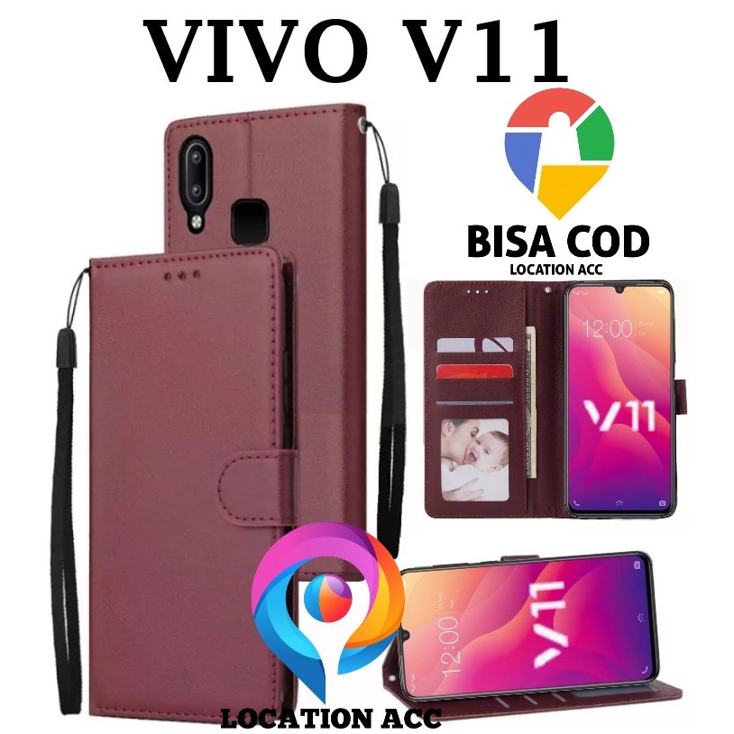 Vivo V11 เคสหนัง ฝาพับ พรีเมี่ยม เคสหนัง ฝาพับ สําหรับ VIVO V11 - WALLET CASE-FLIP COVER หนัง-หนังสือ