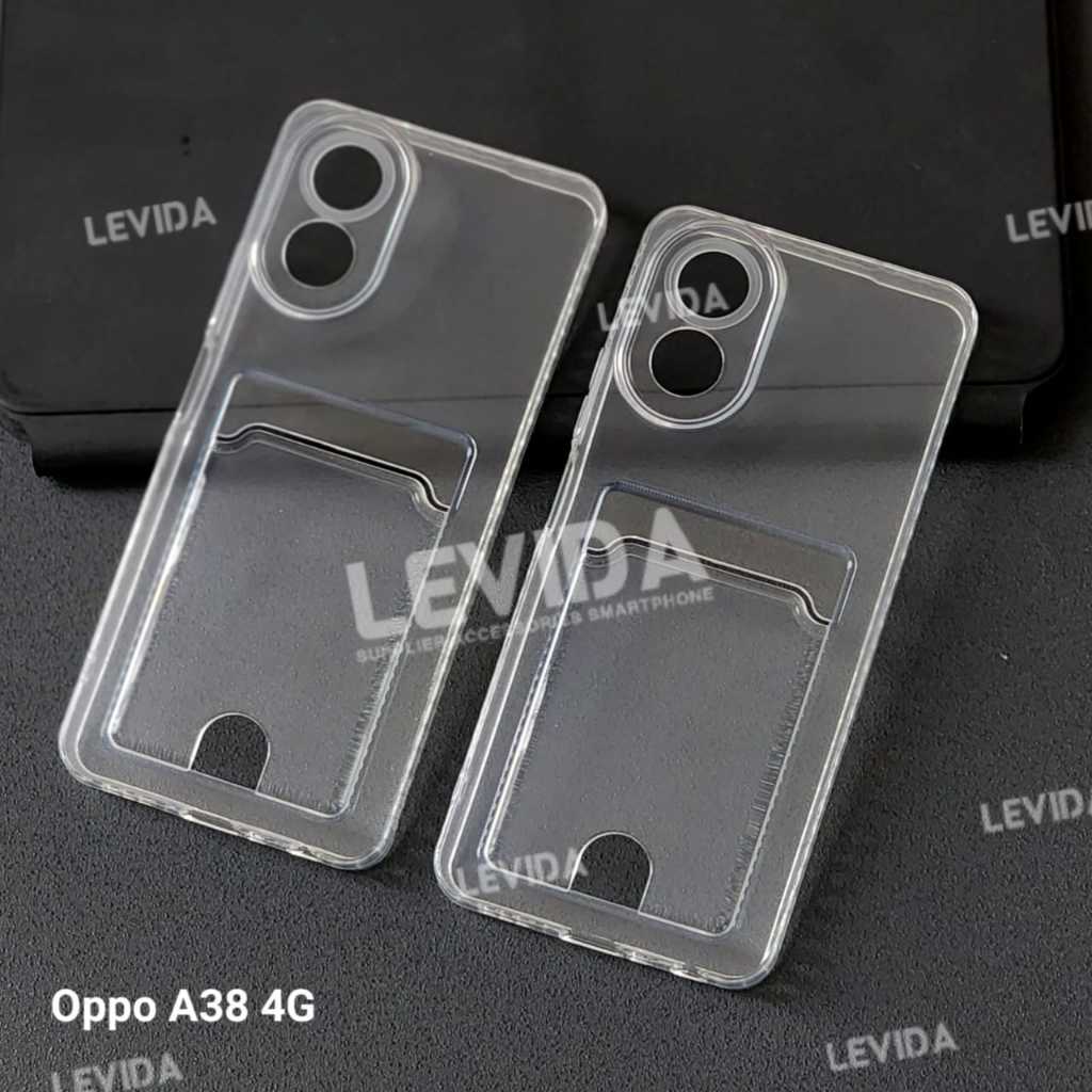 Oppo A38 4g Card Case Clear / Clear Card Slot Case Oppo A38 4g