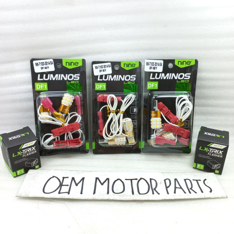 T10 โคมไฟ LED 2 โหมด SIEN + SENJA 54 LED NINE LUMINOS LED PACKAGE PLUS FLASHER NINE 12V MODIFY โคมไฟ