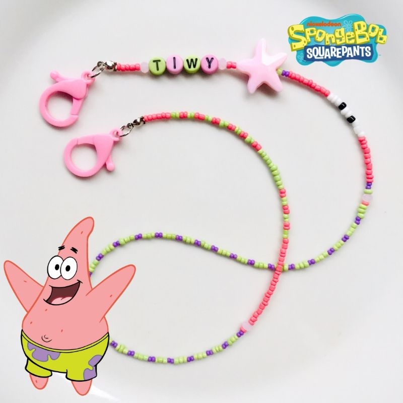 PATRICK CHARACTER MASK STRAP - SPONGEBOB SQUAREPANTS MASK NECKLACE - MASK STRAP