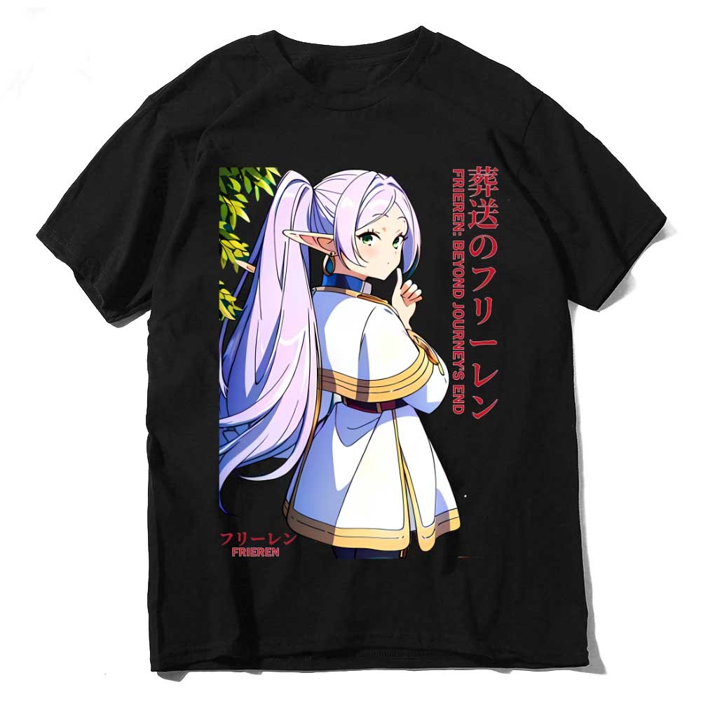 Animegearx KAOS Frieren เสื้อยืดน่ารัก