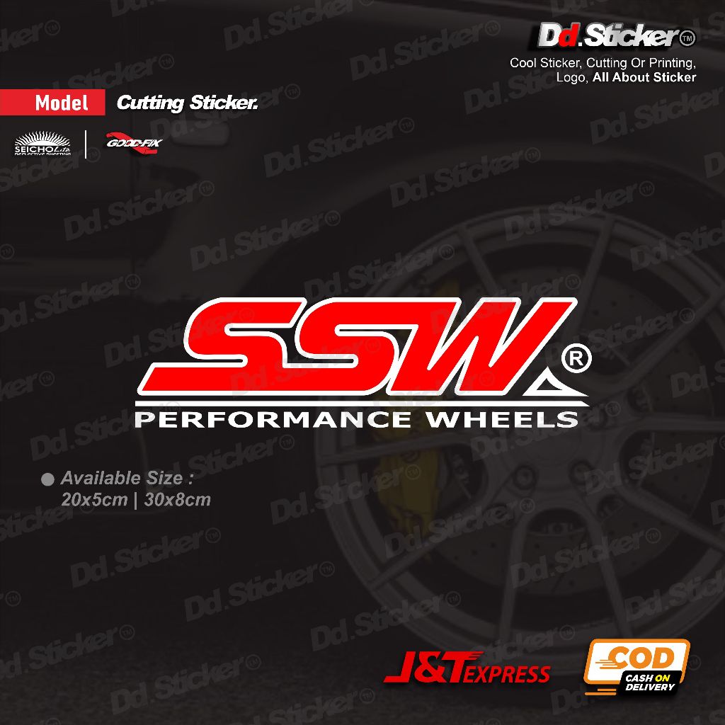 สติกเกอร์ Ssw RACING WHEELS สําหรับติดตกแต่ง