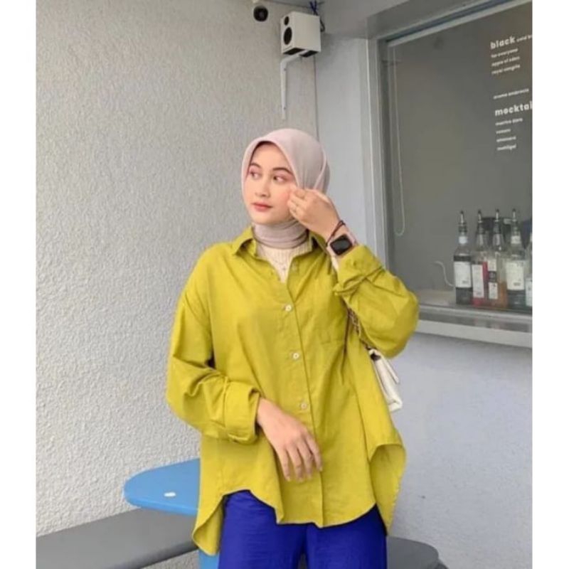 KEMEJA Womens Large Linen Shirt Olivia Shirt Linen Pocket