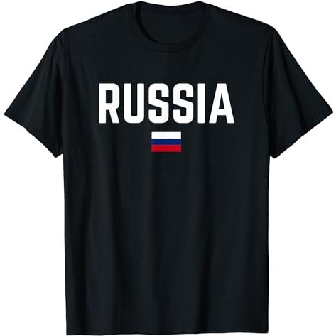 RUSSIA Flag Vintage รัสเซียธง RUSSIA เสื้อยืดผู้ใหญ่เสื้อยืด