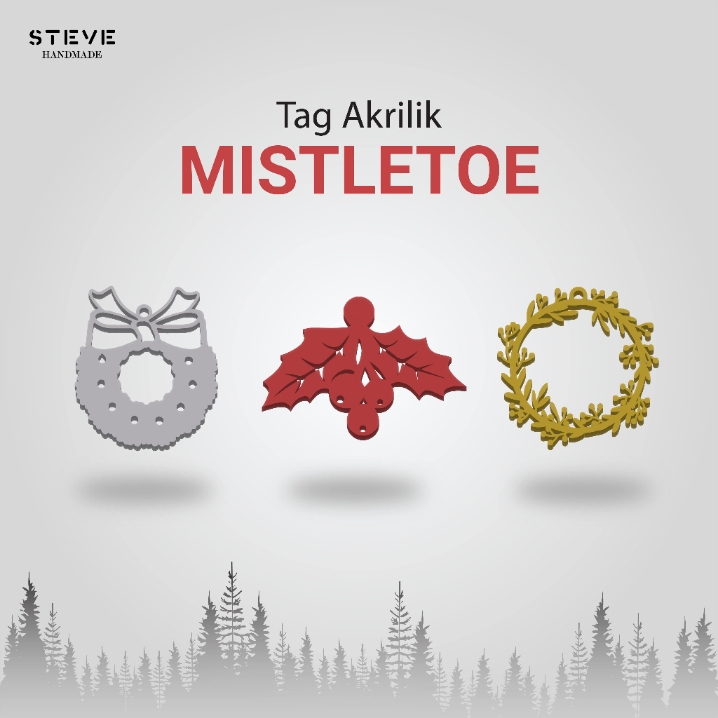 CHRISTMAS ORNAMENTS / CHRISTMAS แขวนแท็ก / คริสต์มาสตกแต่ง / MISTLETOE ORAMENTS