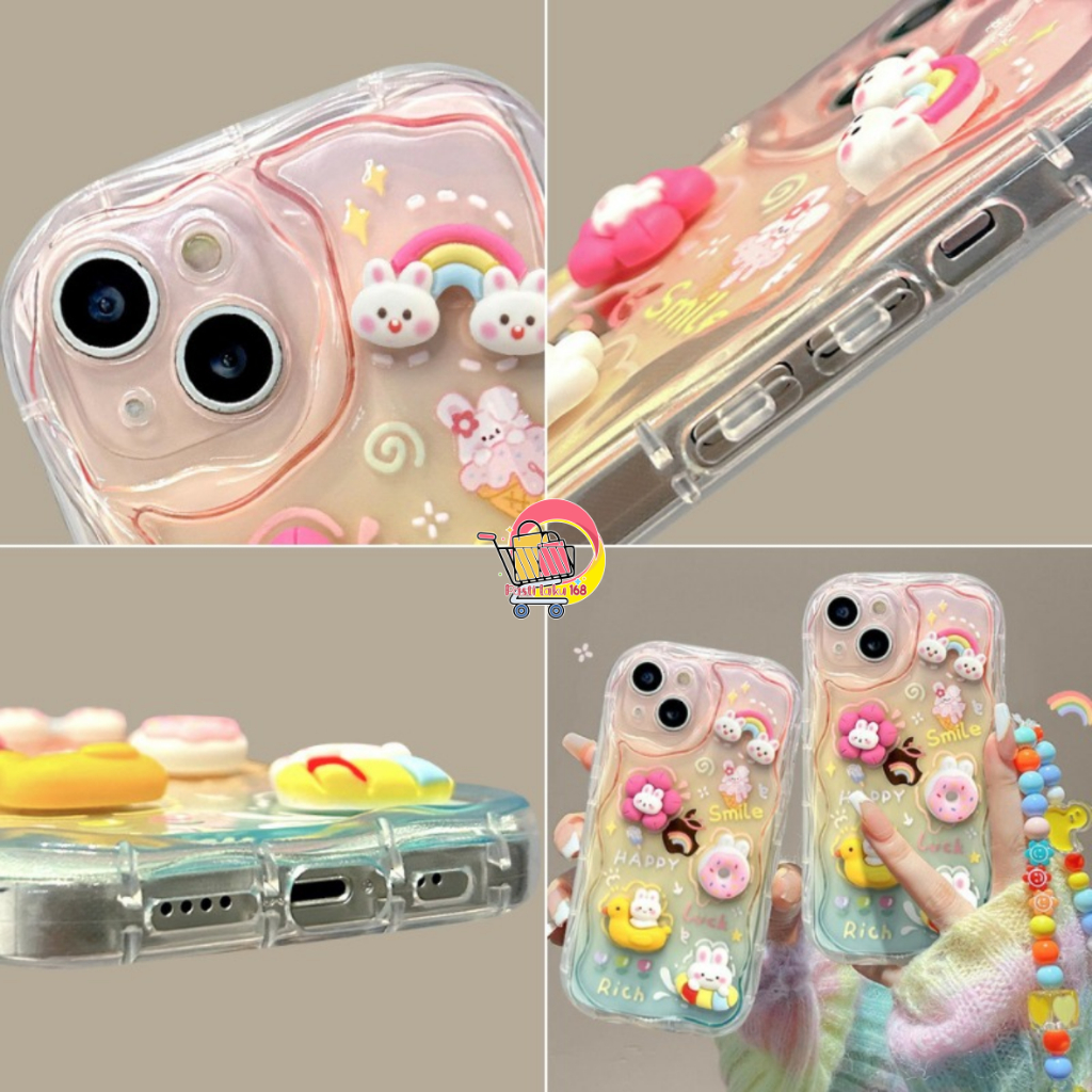 SS868 SOFTCASE SILICON 3D CARACTER HAPPY RICH SMILE COLOURFULL สําหรับ VIVO Y19S GT Y04 V40 Y28 Y38 