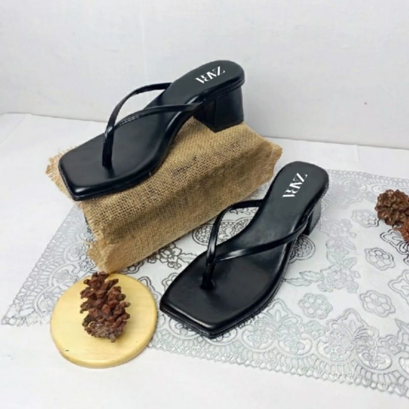 Zara heels รองเท้าแตะผู้หญิง 5cm full Foam jepit col01
