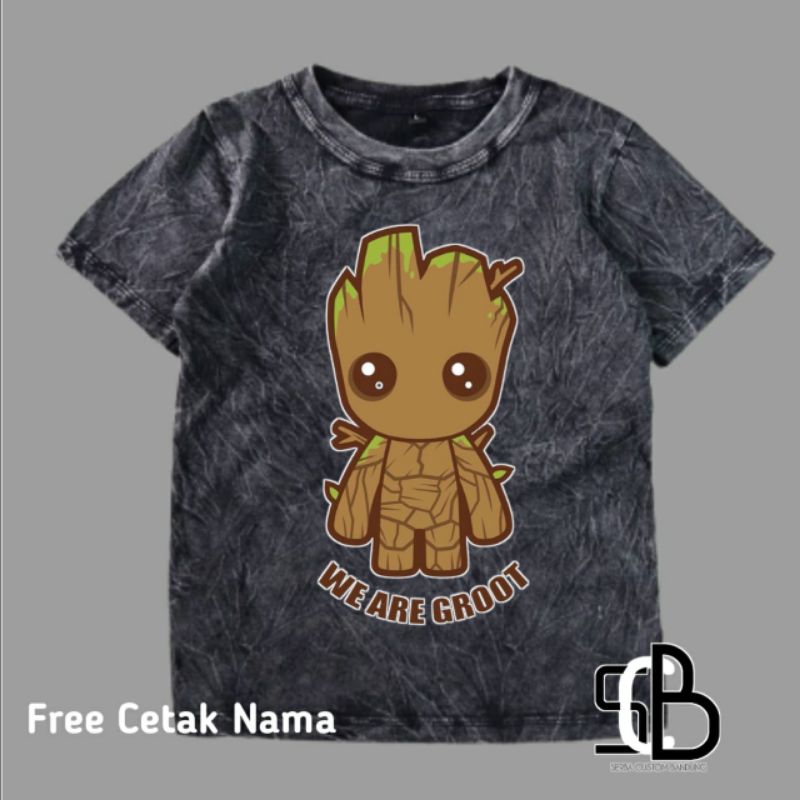 Katun I am Groot Children 's T-Shirt I am Groot washed Cotton