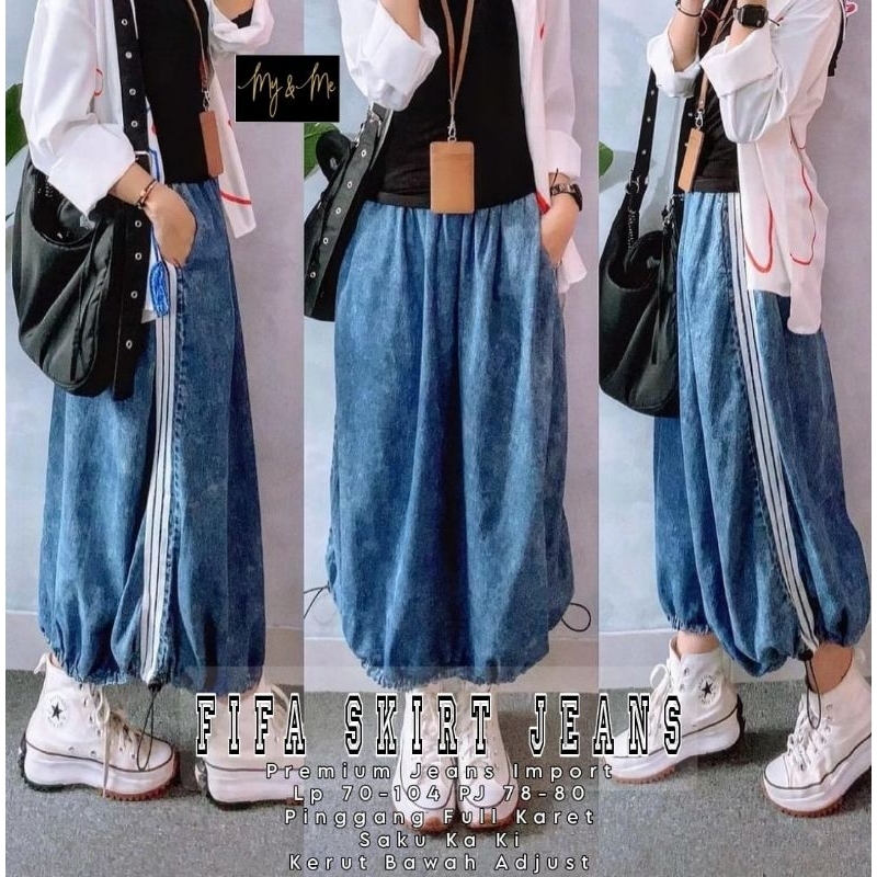 Fifa SKIRT JEANS || ฉลาก MY&Me ดั้งเดิม || กระโปรง JEANS PREMIUM IMPORT